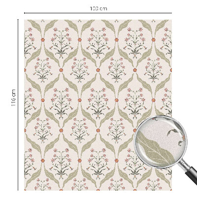 Frosted glass film stained glass effect Floral pattern