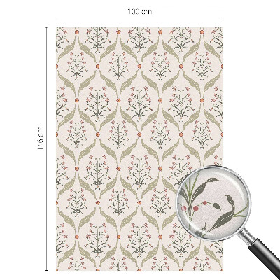 Frosted glass film stained glass effect Floral pattern