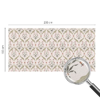 Frosted glass film stained glass effect Floral pattern