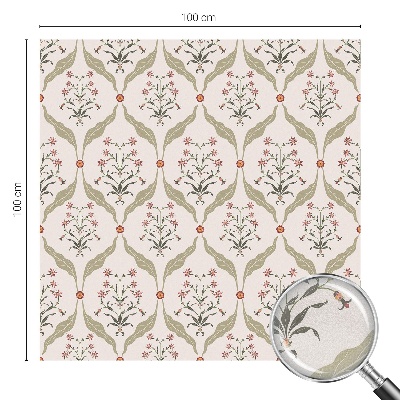 Frosted glass film stained glass effect Floral pattern