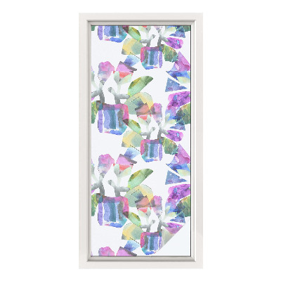 Opaque window film stained glass style Colorful abstraction