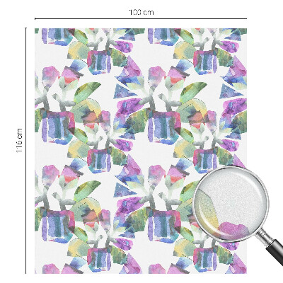 Opaque window film stained glass style Colorful abstraction