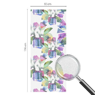 Opaque window film stained glass style Colorful abstraction