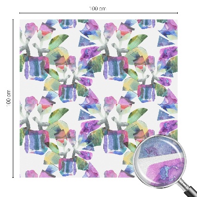 Opaque window film stained glass style Colorful abstraction