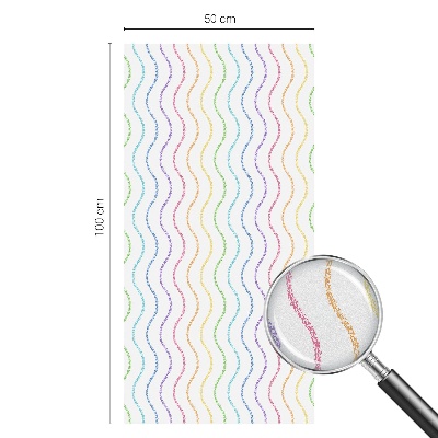 Frosted glass film stained glass effect Rainbow lines