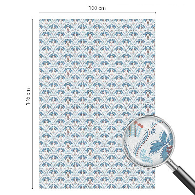 Patterned window film Blue palm trees