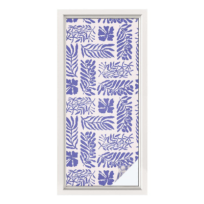 Colored window film stained glass Plant patterns
