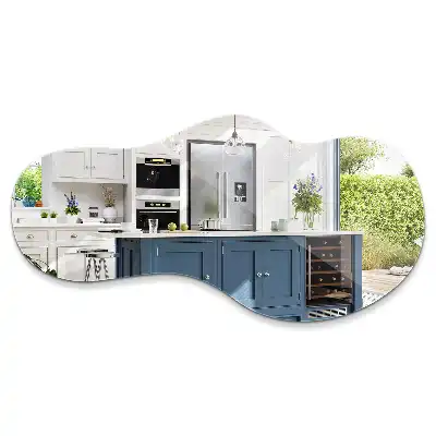 Organic shape mirror modern frameless