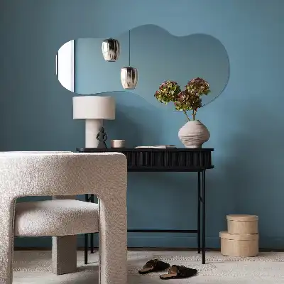 Organic shape mirror modern frameless