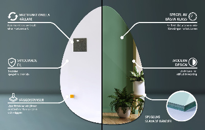 Organic shaped mirror stylish accessory