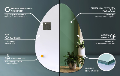 Organic shaped mirror stylish accessory