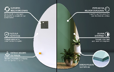Organic shaped mirror stylish accessory