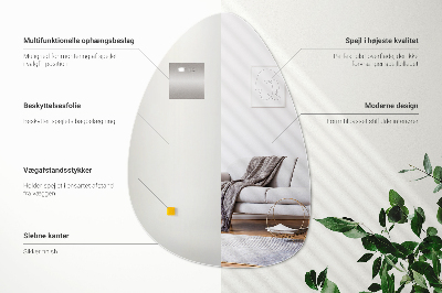 Organic shaped mirror stylish accessory