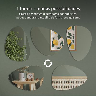 Organic shaped mirror stylish accessory