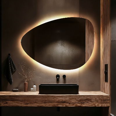 Organic egg-shaped mirror Backlight wall