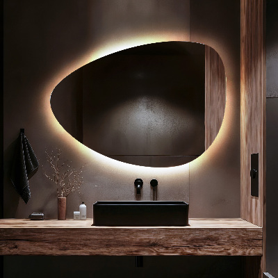 Organic egg-shaped mirror Backlight wall