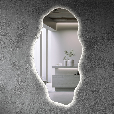 Organic mirror with led lights