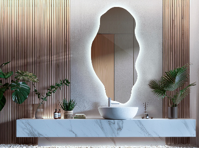 Organic mirror with led lights