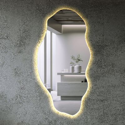 Organic mirror with led lights