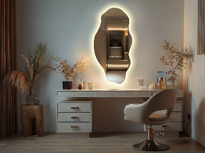 Organic mirror with led lights