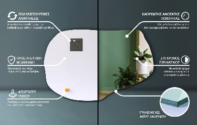 Organic shape mirror stylish accent