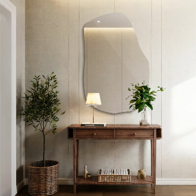Organic shape mirror stylish accent