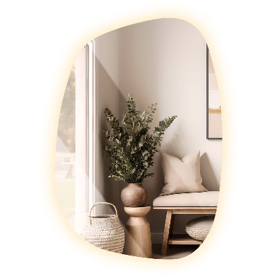 Irregular led mirror splash shaped