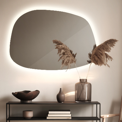 Irregular led mirror splash shaped