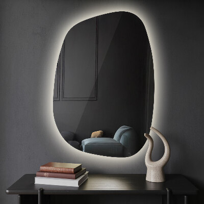Irregular led mirror splash shaped