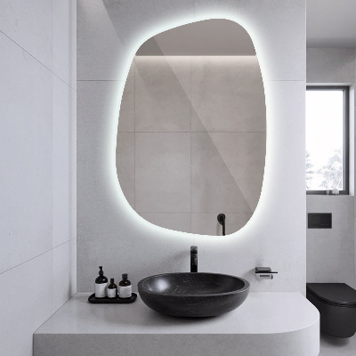 Irregular led mirror splash shaped