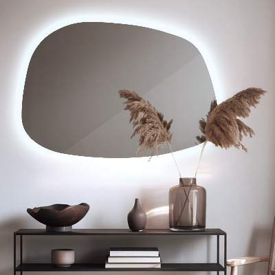 Irregular led mirror splash shaped