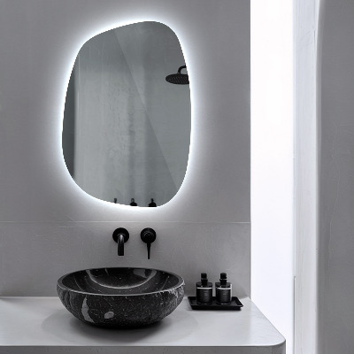 Irregular led mirror splash shaped