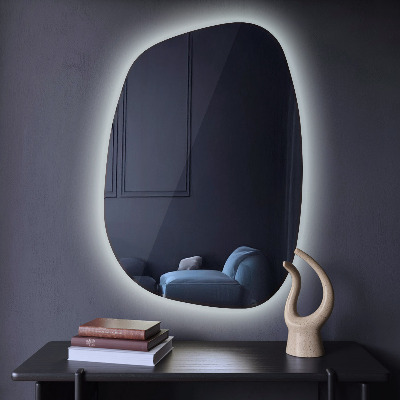 Irregular led mirror splash shaped