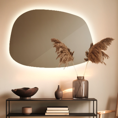 Irregular led mirror splash shaped