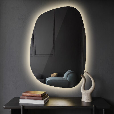 Irregular led mirror splash shaped