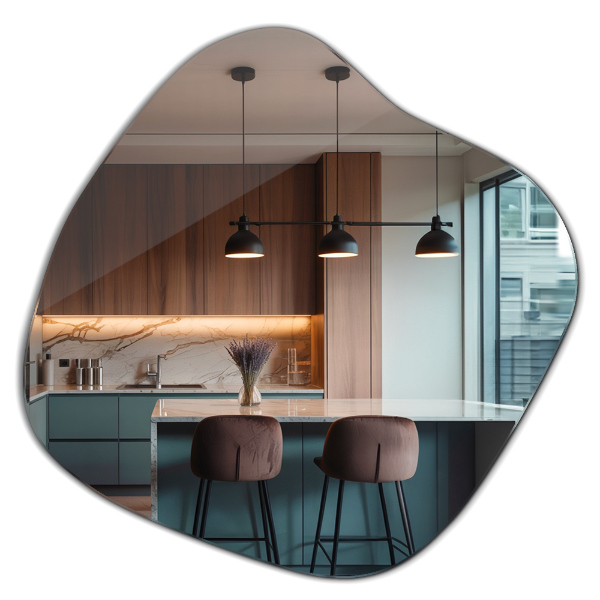 Splash shaped mirror subtle
