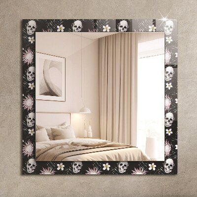 Decorative mirror Skulls and flowers