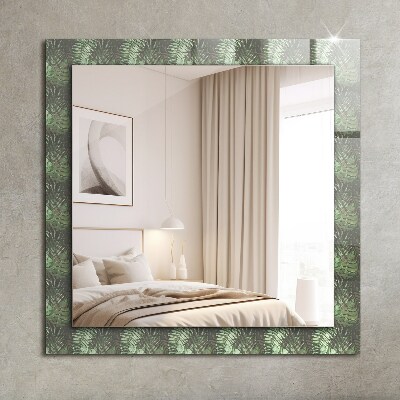 Wall mirror design Leaves of tropical plants