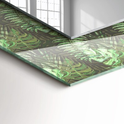 Wall mirror design Leaves of tropical plants