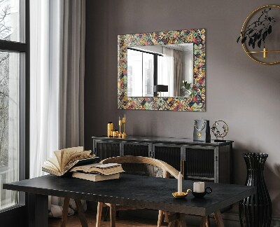 Printed mirror Colorful patchwork patterns