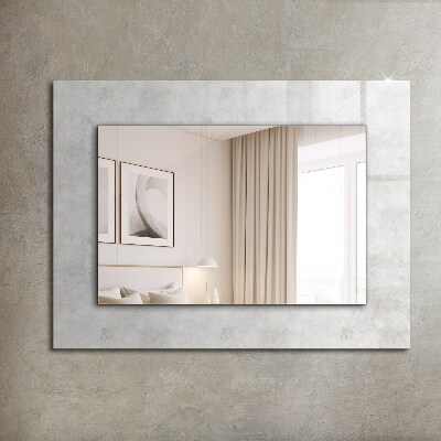 Mirror frame with print Gray texture pattern