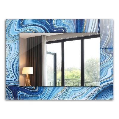 Decorative mirror Abstract blue pattern