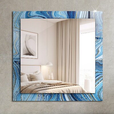 Decorative mirror Abstract blue pattern