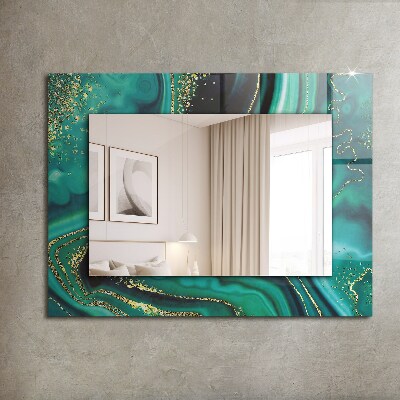 Decorative mirror Abstract green texture