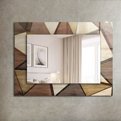 Printed mirror Wood geometric patterns