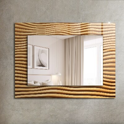 Wall mirror design Wood waves