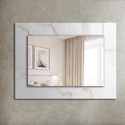 Decorative mirror White marble pattern