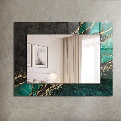 Decorative mirror Green abstract patterns