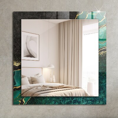 Decorative mirror Green abstract patterns