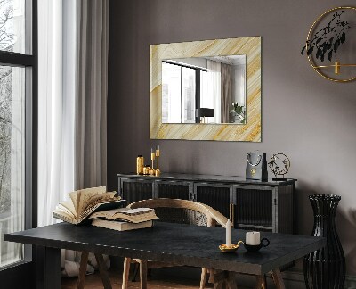 Wall mirror design Yellow abstract lines